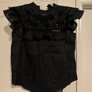 Veronica Beard Abdula Top - size 4 - 100% Ramie- Made in India